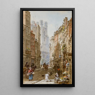 Louise Rayner - Market Street Cambridge.webp