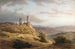 Paisaje montañoso con una ruina - Louwrens Hanedoes — vista de la obra