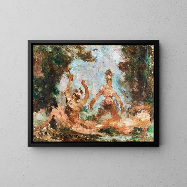 Baignade en plein air - Lovis Corinth — cuadro enmarcado en la pared