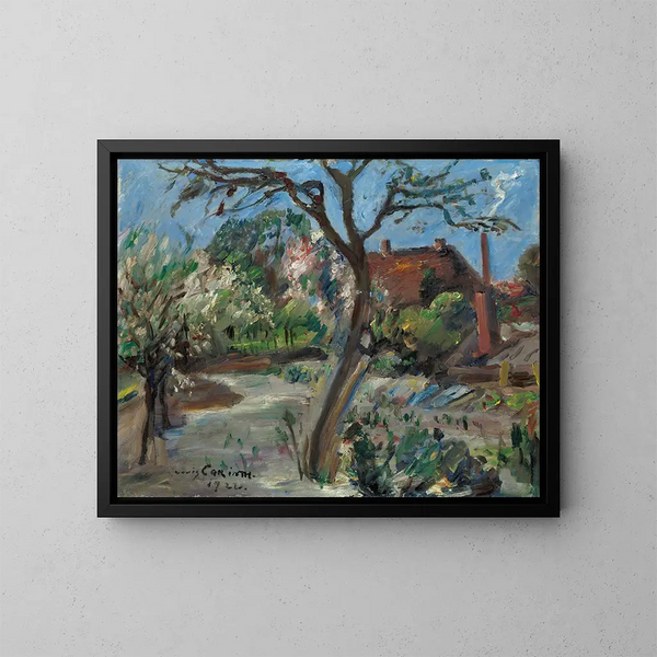Landscape at the Beginning of Spring - Lovis Corinth — framed artwork on a wall