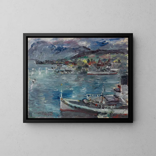 Lake Lucerne in the Morning - Lovis Corinth — framed artwork on a wall