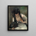 Mask in a white dress - Lovis Corinth — framed artwork on a wall