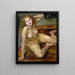 de niña desnuda sobre una alfombra - Lovis Corinth — cuadro enmarcado en la pared