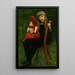 Portrait of Anna Schaumburg with a doll - Lovis Corinth — framed artwork on a wall