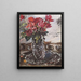 Roses rouges - Lovis Corinth — framed artwork on a wall