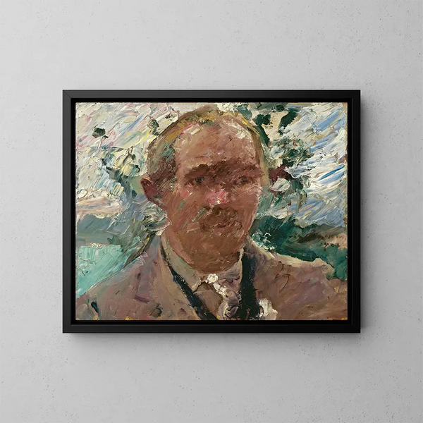 Autorretrato en Walchensee - Lovis Corinth — cuadro enmarcado en la pared