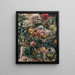 naturaleza muerta con crisantemos y amaryllis - Lovis Corinth — cuadro enmarcado en la pared