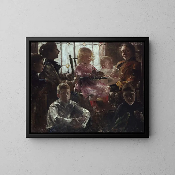 The painter Fritz Rumpf's family - Lovis Corinth — framed artwork on a wall