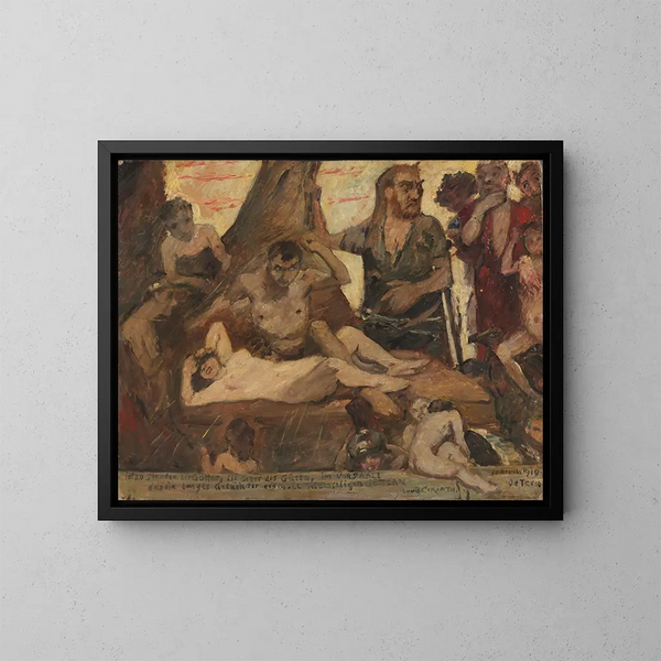 The Homeric Laughter - Lovis Corinth — framed artwork on a wall