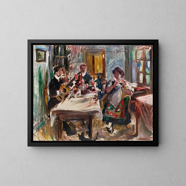 Sala campesina tirolesa - Lovis Corinth — cuadro enmarcado en la pared