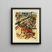 The wolf and the fox fight each other. Reinecke ultimately wins through unfair means - Lovis Corinth — framed artwork on a wall