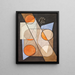 Composition with Symmetrical Circles - László Moholy-Nagy — framed artwork on a wall