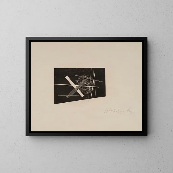 Composición - László Moholy-Nagy — cuadro enmarcado en la pared