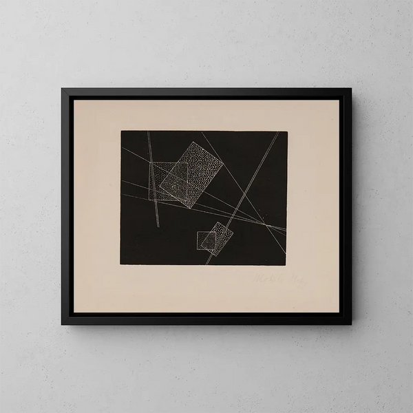 Planos y bandas - László Moholy-Nagy — cuadro enmarcado en la pared