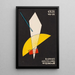 Weimar Bauhaus Postcard N° 7 MoholyNagy - László Moholy-Nagy — framed artwork on a wall
