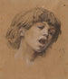 Tête d'un garçon chantant en étude musicale - Luc-Olivier Merson — artwork view