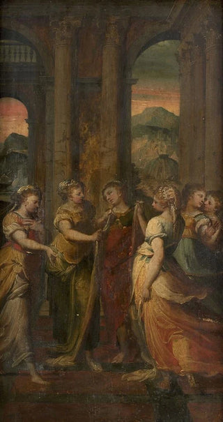 Luca Cambiaso - Achilles and the daughters of Lycomedes.webp