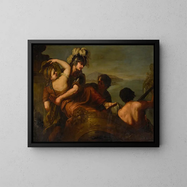 L'Enlèvement d'Hélène - Luca Giordano — framed artwork on a wall