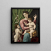 The Virgin and Child with the Little Saint John the Baptist - Luca Penni — framed artwork on a wall