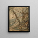 A wooded landscape with a path leading to a house - Lucas Achtschellinck — framed artwork on a wall