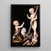 Adoración del Niño Jesús por San Juan Bautista - Lucas Cranach el Viejo — cuadro enmarcado en la pared