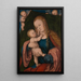 la Virgen con el Niño - Lucas Cranach el Viejo — cuadro enmarcado en la pared