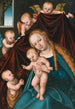 the Virgin and Child with the young Saint John the Baptist and angels - Lucas Cranach the Elder — artwork view