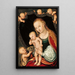 Virgen con el Niño y el joven San Juan Bautista - Lucas Cranach el Viejo — cuadro enmarcado en la pared