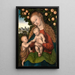 Marie con el Niño y el joven Juan bajo el manzano - Lucas Cranach el Viejo — cuadro enmarcado en la pared