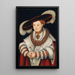 retrato de Madeleine de Saxe, esposa del elector Joaquín II de Brandeburgo - Lucas Cranach el Viejo — cuadro enmarcado en la pared