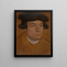 Retrato de un hombre - Lucas Cranach el Viejo — cuadro enmarcado en la pared