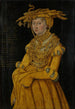 Retrato de la Duquesa Catalina - Lucas Cranach el Viejo — cuadro enmarcado en la pared