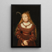 Sibylle de Clèves - Lucas Cranach the Elder — framed artwork on a wall
