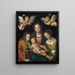 la Virgen con el Niño con las santas Catalina y Bárbara - Lucas Cranach el Viejo — cuadro enmarcado en la pared