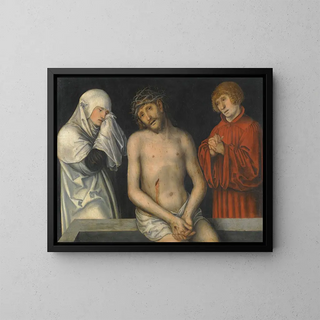 Lucas Cranach the Younger - Christ As Man Of Sorrows Together With The Virgin And Saint John.webp
