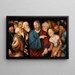 The Christ and the Adulteress - Lucas Cranach the Younger — framed artwork on a wall