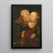Amantes mal combinados - Lucas Cranach el Joven — cuadro enmarcado en la pared