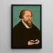 Portrait of Caspar Cruciger - Lucas Cranach the Younger — framed artwork on a wall
