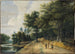 paisaje con un camino a través de un bosque de hayas - Lucas van Uden — vista de la obra