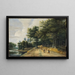 paisaje con un camino a través de un bosque de hayas - Lucas van Uden — cuadro enmarcado en la pared