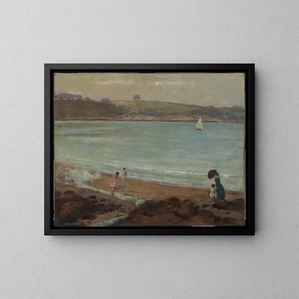 En alta mar en la bahía de Massachusetts - Lucien Abrams — cuadro enmarcado en la pared