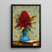 Waratah - Lucien Henry — cuadro enmarcado en la pared