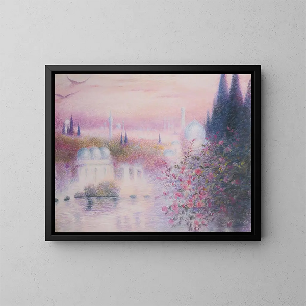Las rosas de Ispahán - Lucien Lévy-Dhurmer — cuadro enmarcado en la pared