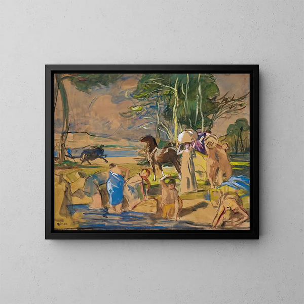 Estudio para Nausicaa - Lucien Simon — cuadro enmarcado en la pared