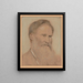 Portrait of a Man - Lucien Wollès — framed artwork on a wall