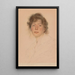 Retrato de una mujer - Lucien Wollès — cuadro enmarcado en la pared