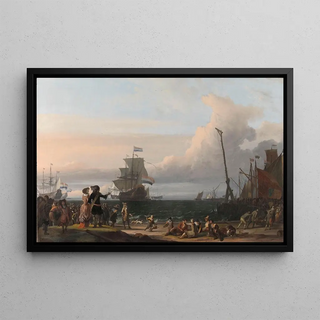 Ludolf Backhuysen - Dutch Ships in the Roads of Texel in the middle the Gouden Leeuw the Flagship of Cornelis Tromp.webp