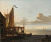 Pequeño puerto cerca de una taberna - Ludolf Bakhuizen — vista de la obra