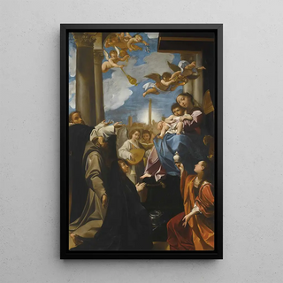 Ludovico Carracci - The Madonna And Child Enthroned With Angels Saint Dominic Saint Francis The Magdalene And A Female Donor The bargellini Madonna.webp