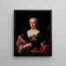 Retrato de Faustine Bordoni - Ludovico Mazzanti — cuadro enmarcado en la pared